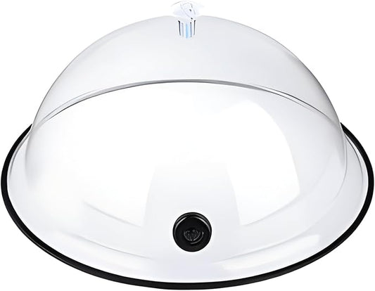 Smoking Cloche Dome Cover 10 inch Lid for Smoke Infuser, Version 1, Specialized Accessory for Smoker Gun Smoking Infusion Plates, Bowls and Glasses, Transparent
