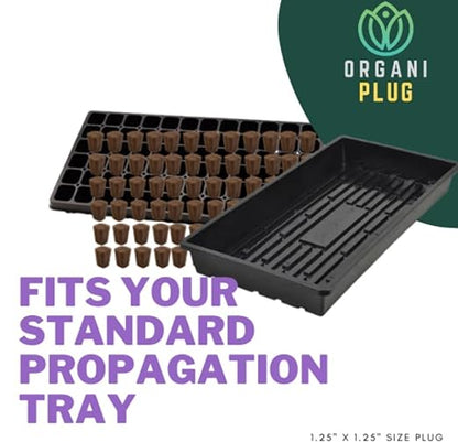 VPS OrganiPlug Hydroponic Seed Starter Plugs, 2000 Pack, Rapid Root Planting Pods for Seedling, Clone, Cutting, Promotes Plant, Flower, Vegetable Growth w/Organic Soil Ingredients, Fits Standard Tray
