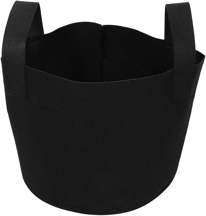 Black Felt Plants Growing Bag, Plant Grow Bags Garden Bag to Grow Vegetables, Vegetable Potato Planter Containers Flower Aeration Planting Pot Container for Planting Potatoes (3 Gallon (20 x 25cm))