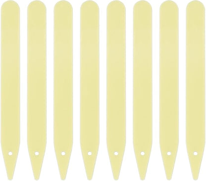 KINGLAKE 100 Pack 4.7 Inch Gardening Labels: Thick, Waterproof, Yellow Plastic Stakes with Plant Name IDs for Seedling, Vegetable
