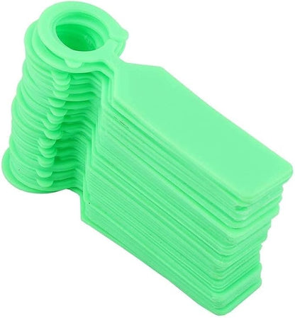 Plant Labels 100 Pcs Plastic Hanging Labels for Plant Tree Nursery Seedling Tags Stakes Markers Reusable(Green)