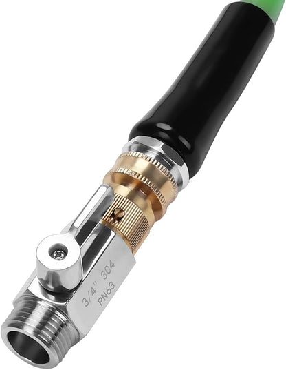 Heavy Duty Garden Hose - 5/8" x 50 ft, Flexible and Kink Resistant Safe Drinking Water Hose, with 3/4" GHT Mini Valve & Quick Connector fitting