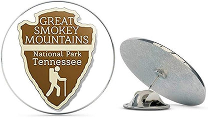 Arrowhead Shaped Great Smokey Mountains National Park (rv Hiking Tenn) Metal 0.75" Lapel Hat Pin Tie Tack Pinback