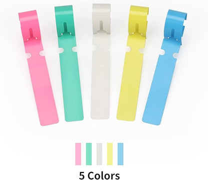 KINGLAKE 200 Pcs Plastic Plant Tree Tags Nursery Garden Lables 2x20cm Wrap Around Hanging Tags Nursery Garden Stakes Large Writing Surface Multicolord