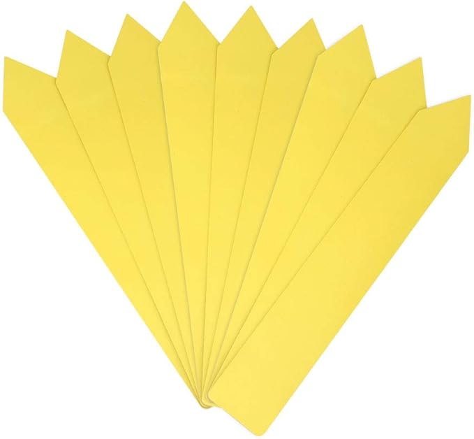 KINGLAKE 100PCS 1"x6" Yellow Plastic Plant Garden Labels Large Nursery Garden Tags