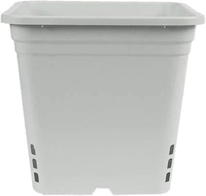 SUNPACK Square Tall Nursery Pot, White, 12" (Pack of 24) - Features Drainage Holes for Excess Water, Perfect for Greenhouse or Outdoor Growing - Durable, UV Resistant Plastic