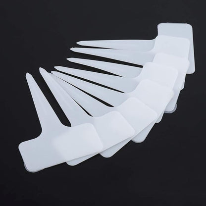 Plastic Plant Tags 50 PCS PVC T-Type Tag Markers Nursery Garden Pot Markers Tree Stake Tags Labels Gardening Tool Kit 610cm(White)