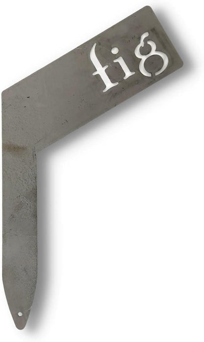 Planter Size Small Metal Garden Plant Vegetable Flower or Herb Markers 13.5 Inches Tall (fig, Raw, Unfinished Steel)