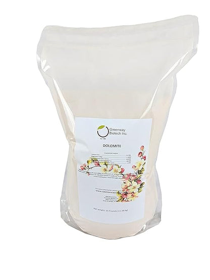 Greenway Biotech, Inc. Dolomite Lime Plus- Includes 11.8% Magnesium and 22.7% Calcium Helps to Adjust The pH Level- Great to Make Your Own Compost and Worm Bins (2X 25 Pounds)