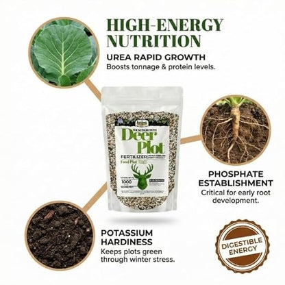 Old Cobblers Farm™ Wicked Growth Wildlife Deer Plot Fertilizer - Perfect Blend for Deer, Turkey & Game - Balanced NPK for Robust Growth (5 lbs | 10 lbs | 15 lbs | 20 lbs) (15 lbs)