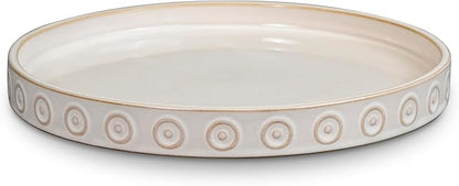 Plant Saucer for Indoors - Ceramic Plant Saucer for Outdoors 11.4 Inch Plant Water Catcher Tray Plant Pot Saucer Plant Drip Tray Drainage Large Plant Plates to Catch Water White