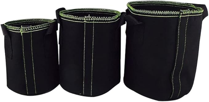 MaJingHengg Plant Grow Bags 4/5/7 Gallon Pack of 5, Aeration Fabric Pots with Handles (Size : 4 Gallon)