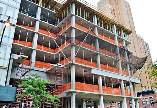 Debris Safety Netting Orange Fire Retardant (5.6' x 150', Orange)