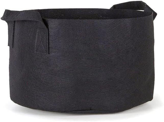 247Garden 5-Pack 40-Gallon Aeration Fabric Pot/Plant Grow Bag w/Handles (260 GSM, Black, 17H x 26.5D)
