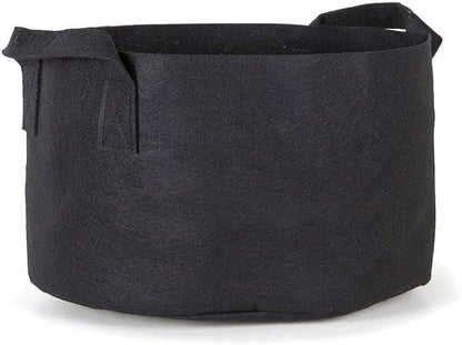 247Garden 5-Pack 40-Gallon Aeration Fabric Pot/Plant Grow Bag w/Handles (260 GSM, Black, 17H x 26.5D)