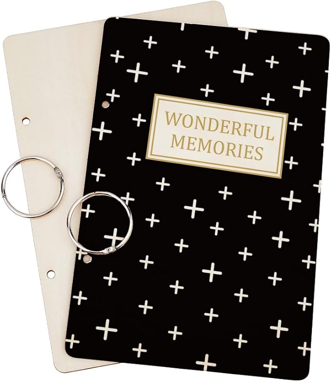 SUPERDANT Wonderful Memories Greeting Card Organizer Gift Card Holder Cards Keeper Storage Keepsake Book Binder Wedding Birthday Post Cards Photo Album Holder with Punch and 20pcs Inner Pockets