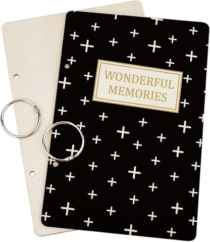 SUPERDANT Wonderful Memories Greeting Card Organizer Gift Card Holder Cards Keeper Storage Keepsake Book Binder Wedding Birthday Post Cards Photo Album Holder with Punch and 20pcs Inner Pockets