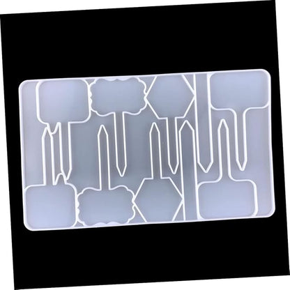 2pcs Silicone Plant Label Mold Epoxy Molds for Markers and Reusable Silicone for Floral Tags and Herb Labels Easy to Use for Crafting