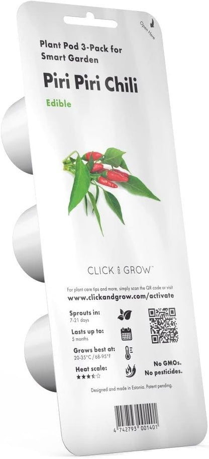 Click and Grow Smart Garden Piri Piri Chili Plant Pods, 3-Pack
