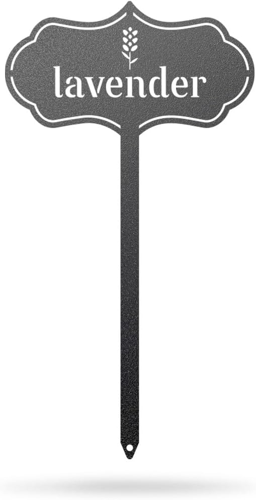 RealSteel Metal Seed & Plant Markers – Elegant Indoor & Outdoor Garden Stakes – Durable Herb, Vegetable & Fruit Plant Labels for Pots, Raised Beds & Greenhouse – Farmhouse Garden Gift - (Lavender)