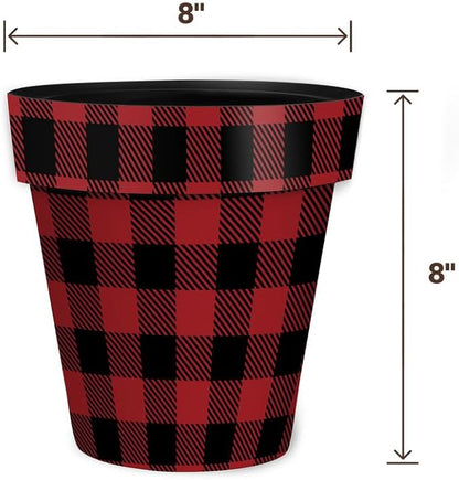Briarwood Lane Red and Black Buffalo Check Small Planter