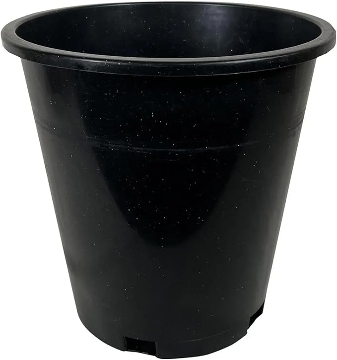 Green Oasis 5 Gallon Nursery Pots (6-Pack) - Premium Injection Molded Black Plastic Plant Pots, Heavy Duty Commercial Grade with Drainage Holes - Perfect for Vegetables, Trees & Transplanting