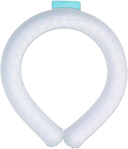 BLUEFEEL Neck Cooler Ice Ring | Wearable Cooling Tube Neck Wrap with Gel Ice Pack | Personal Air Conditioner for Heat Relief, Outdoor Activities, Hot Summer - Instant Freeze Below 64°F (Grid)
