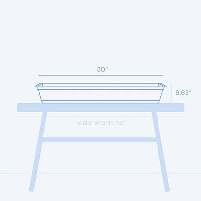 Bloem Dura Cotta 30" Basil Resin Rectangle Window Box Planter with Saucer Tray for Indoor and Outdoor Gardening