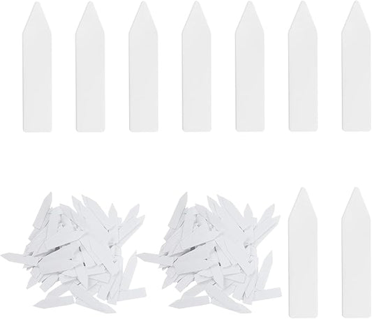 Quluxe 200 Pcs 2" White Plant Name Tags Plant Label Stakes Plastic Garden Markers for Outdoor Garden