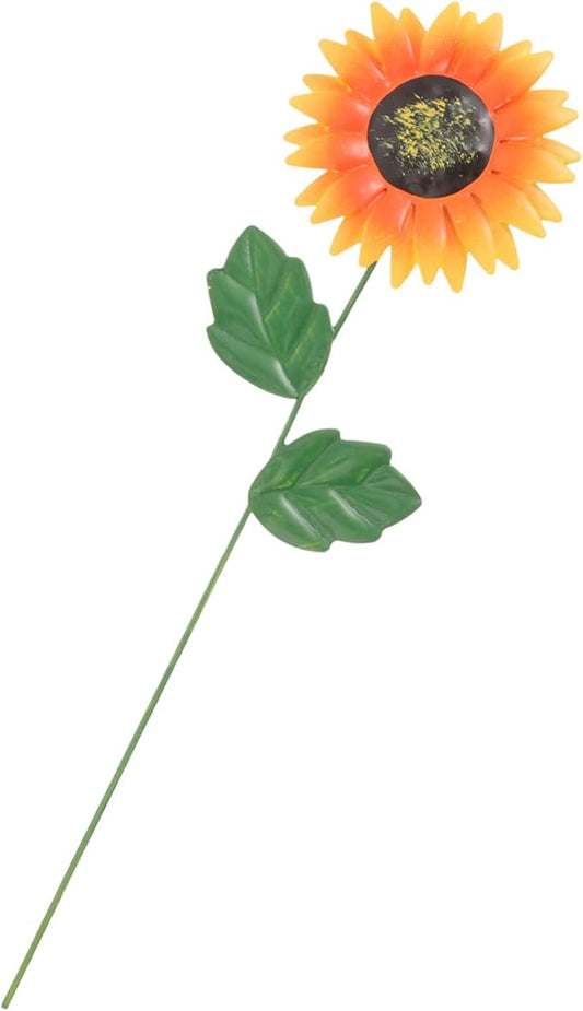 Yardwe Garden Metal Flower Sign Compact Outdoor Decor for Spring Vivid Lawn Garden Stake Attractive Metal Flower Decoration for for
