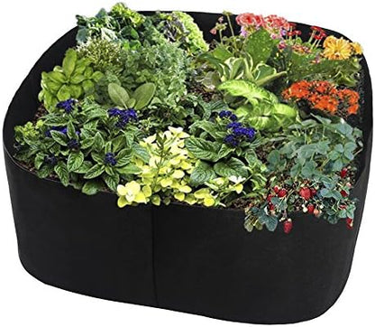 Planting Grow Bag,Felt Fabric Raised Planting Bed,Raised Garden Bed Planter Breathable Planting Container Rectangle Growing Pot