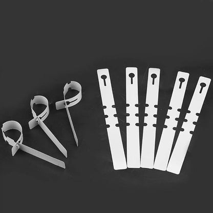 100Pcs White Plastic Plant Tags, Wrap Around Hanging Tree Tags Nursery Garden Labels Nursery Garden Stakes