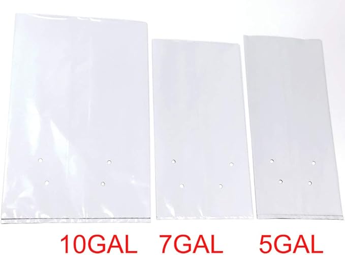 HORTIPOTS Grow Bag 7 Gallon Square Nursery Container Made of Black White Poly Films (25 Pieces per Pack)