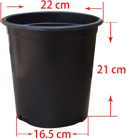 Nursery Pot 1 Gallon 1 Gal 2 Gal 3 Gal 5 Gal 7 Gal 10 Gal 15 Gal Nursery Container Injection Molded Pot Fit for Plants Soil Growers or Hydroponics (10,2 Gallon)