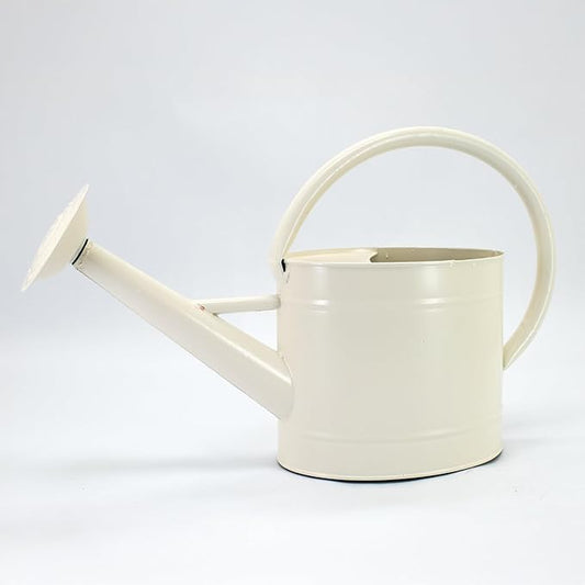1.3 Gal Watering Can, Matte Cream White Finish, Galvanized, Metal Watering Can, Perfect Plant Water Can for Plants Indoor & Outdoor