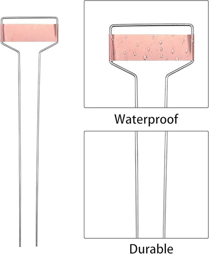 Wehhbtye 20 PCS 10 Inch Metal Plant Label Stakes-Copper Metal Plant Tags,High Copper Plate Plant Labels,Coppers Plant Tags with 1 Maker Pen for Flowers, Vegetables, Seedlings, Seed,etc