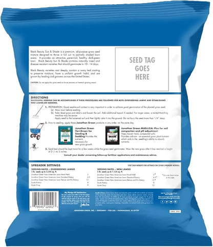 Jonathan Green (12002) Black Beauty Sun & Shade Grass Seed - Cool Season Lawn Seed (3 lb)