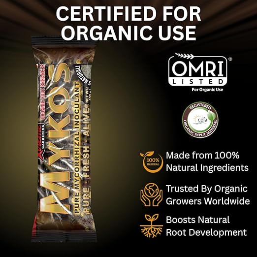 Xtreme Gardening Mykos Mycorrhizae for Plants 100g (3.5oz) – Granular Mycorrhizal Fungi Root Inoculant, OMRI Listed Organic Biofertilizer for Stronger Roots & Nutrient Uptake, Treats 20 Plants