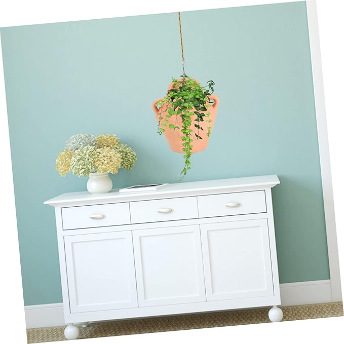DOITOOL 1PCS Hanging Planters for Outdoor Plants Pottery, Unique Pottery Hanging Outdoor Planter Wall Mounted Planters for Indoor Plants, Flowers