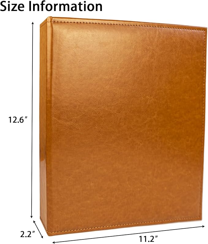 A4 3 Ring Binder Garden Seeds Storage Album with 30 Pcs 3.5x5” Seed Packet Sleeves, PU Leather Hardcover Organization Book for Seed Packet，Photo, Index Card，240 Top Loading Pockets Capacity