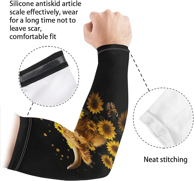 Binienty Unisex Arm Sleeves for Driving, Golf, Cycling, Sports, UV Protector Cooling Arm Sleeves Cover