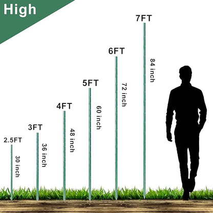 WAENLIR Garden Stakes 72 inch 6ft Sturdy Tomato Stakes, Plant Stakes for Outdoor Plants, Plant Support Sticks for Gardening, Pack of 25