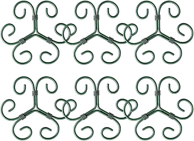 Plant Stem Support Set, 2025 New Reusable Plastic Climbing Plant Support Plant Trellis 3/6 Pcs, Upgrade Climbing Houseplant Support Stakes for Indoor Plants Stem Holder (6, Green)