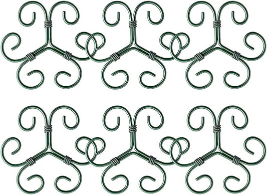 Plant Stem Support Set, 2025 New Reusable Plastic Climbing Plant Support Plant Trellis 3/6 Pcs, Upgrade Climbing Houseplant Support Stakes for Indoor Plants Stem Holder (6, Green)