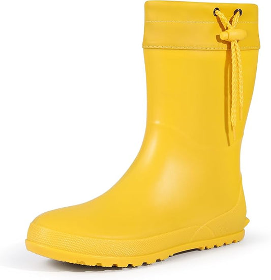 Asgard Women's Mid Calf Rain Boots Collar Gardening Boots Ultra Lightweight Portable Garden Shoes