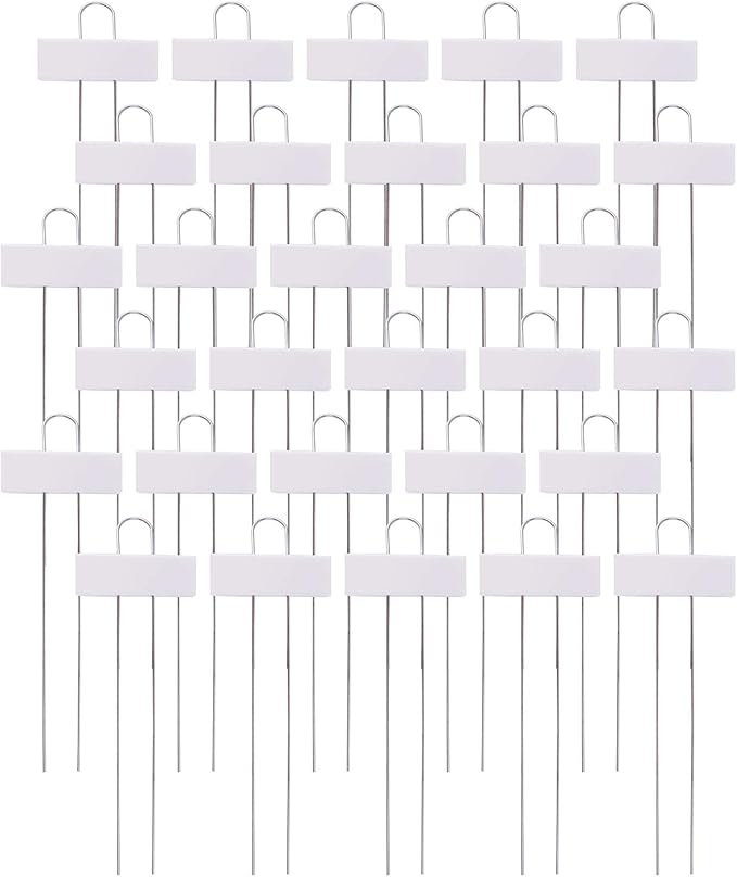 Foraineam 30 Pack Metal Plant Labels Plant Tags Weatherproof Planting Seedling Stake Signs Nursery Tags Large Iron Garden Markers