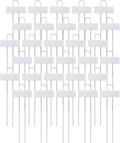 Foraineam 30 Pack Metal Plant Labels Plant Tags Weatherproof Planting Seedling Stake Signs Nursery Tags Large Iron Garden Markers