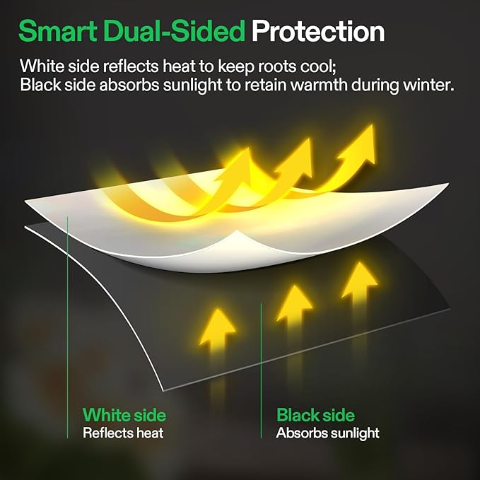 VIVOSUN 100-Pack 1 Gallon Grow Bags for Plants, Black-and-White Panda Film Containers Thick Plastic Bag for Potting Seedlings, and Rooting
