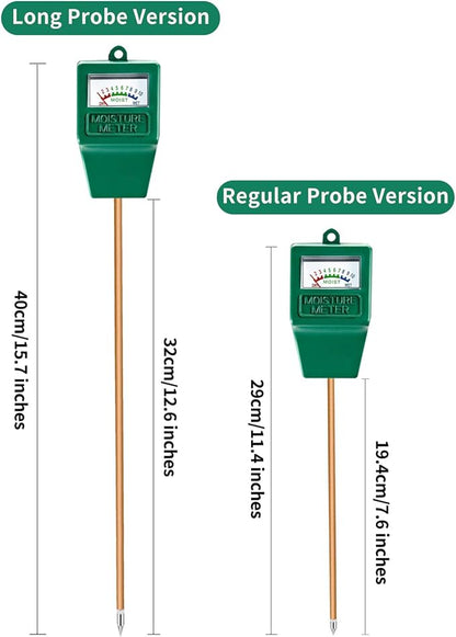 Soil Moisture Meter,Long Probe Plant Hygrometer Moisture Sensor Plant Water Monitor for Potted Plants,Garden,Farm, Lawn(No Battery Needed)