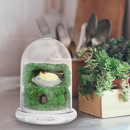 DOITOOL Glass Cloche Dome Bell Jar with Airhole and Base: 2 PCS Glass Terrarium Planter Container Decorative Clear Terrarium Planter for Plants, Collectibles, 4.2 X 4.2 X 6.7 Inches